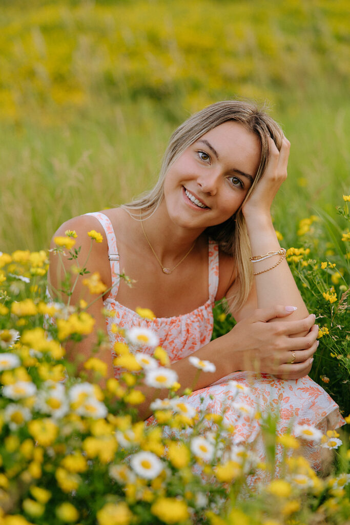 Summer flower field portraits.