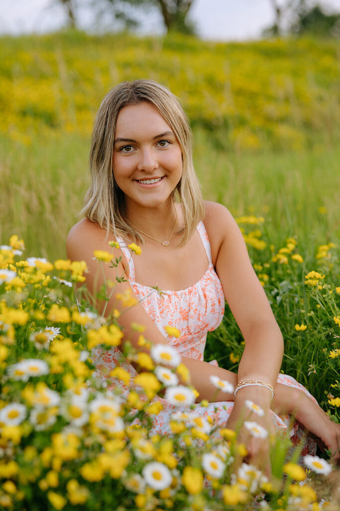 Summer flower field.