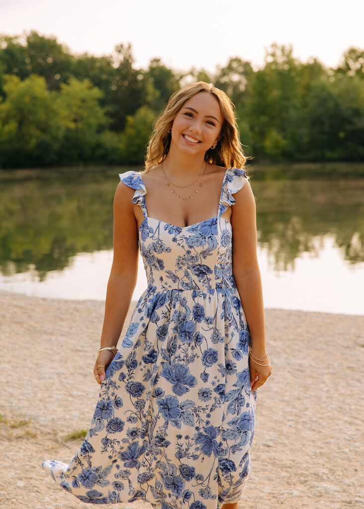Senior photo on beach